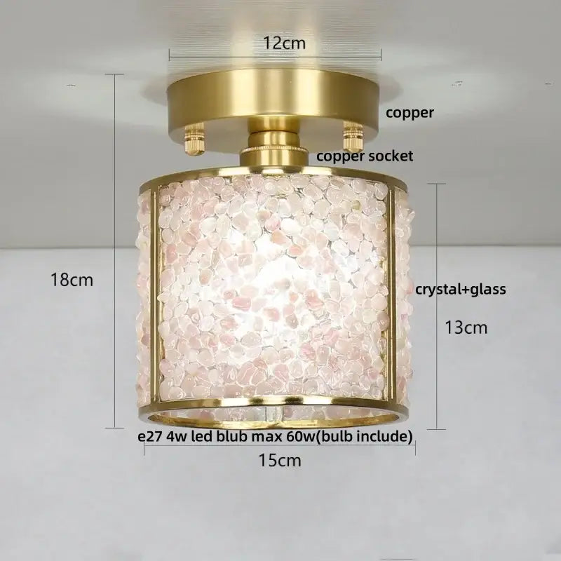 DecorBites™ Column Glass Crystal Ceiling Light for Nordic Modern Home Decor