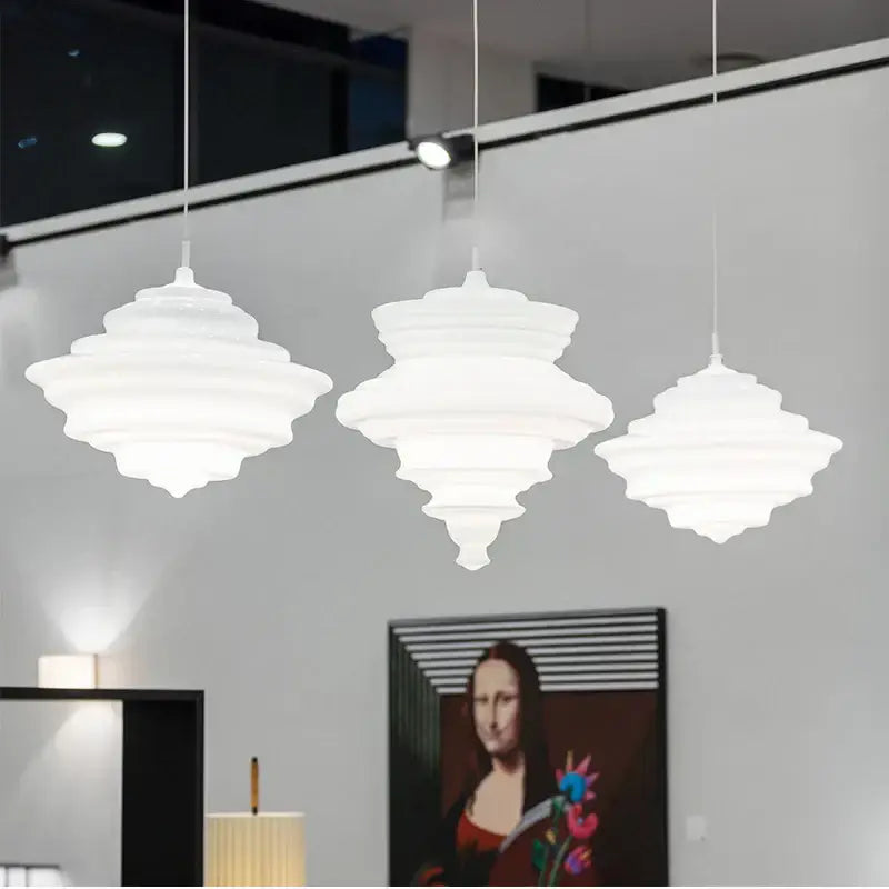 Modern gold and white decorbites glass chandelier dining room light