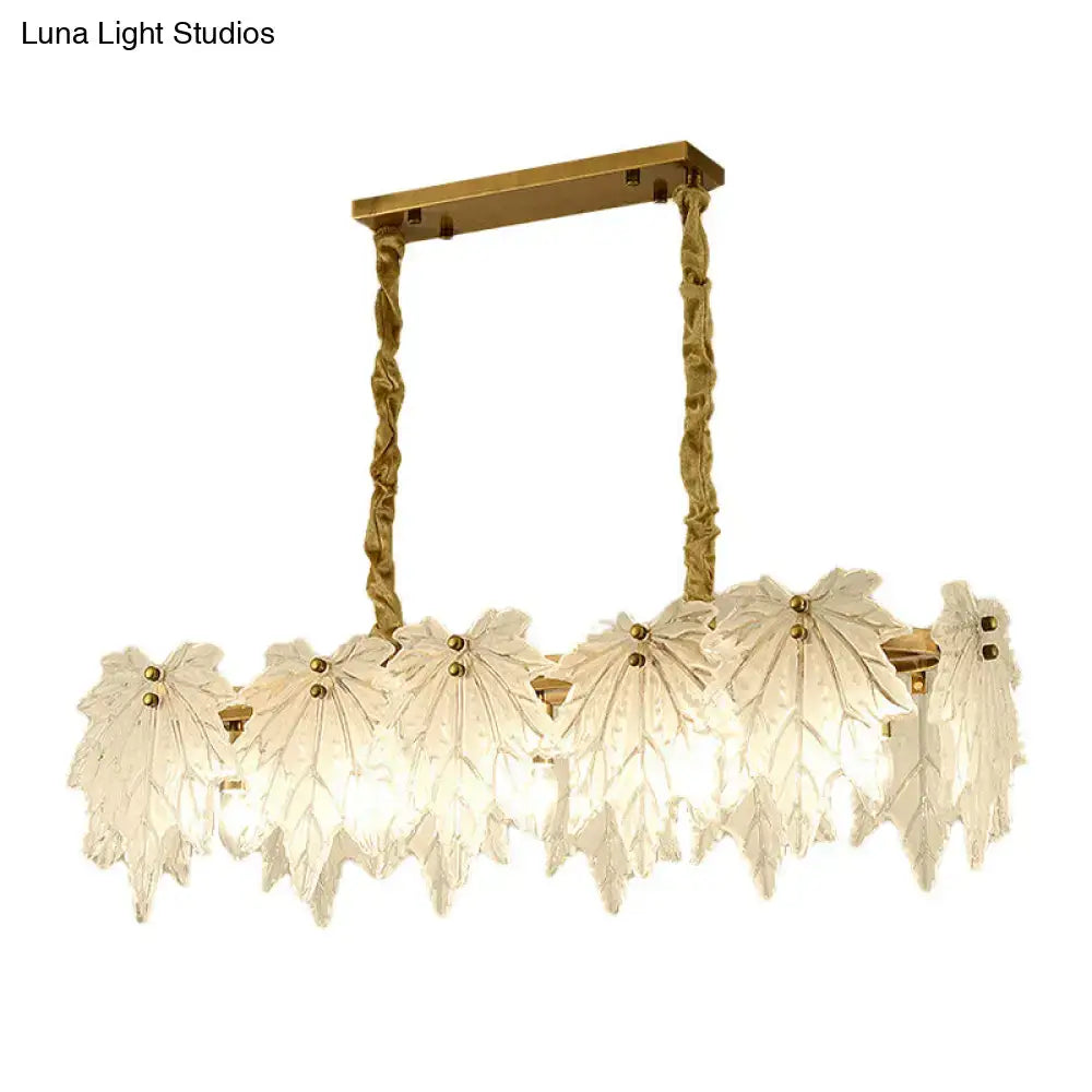 Modern gold and white glass floral pendant light dining room