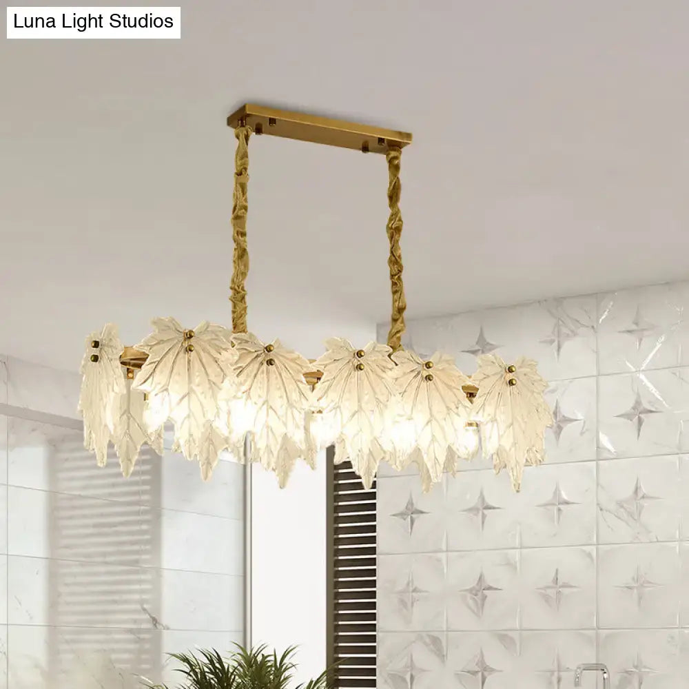 Modern gold and white glass floral pendant light dining room