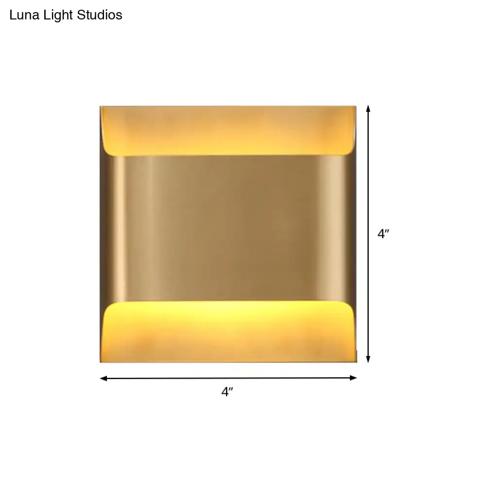 Modern gold angular led light fixture for living room