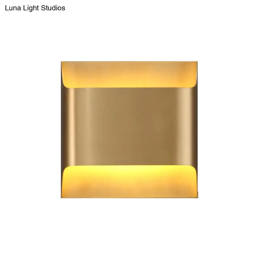 Modern gold angular led light fixture for living room