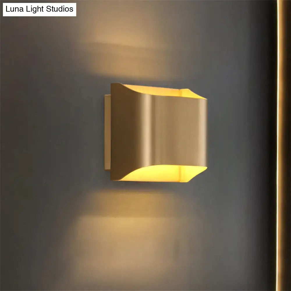 Modern gold angular led light fixture for living room