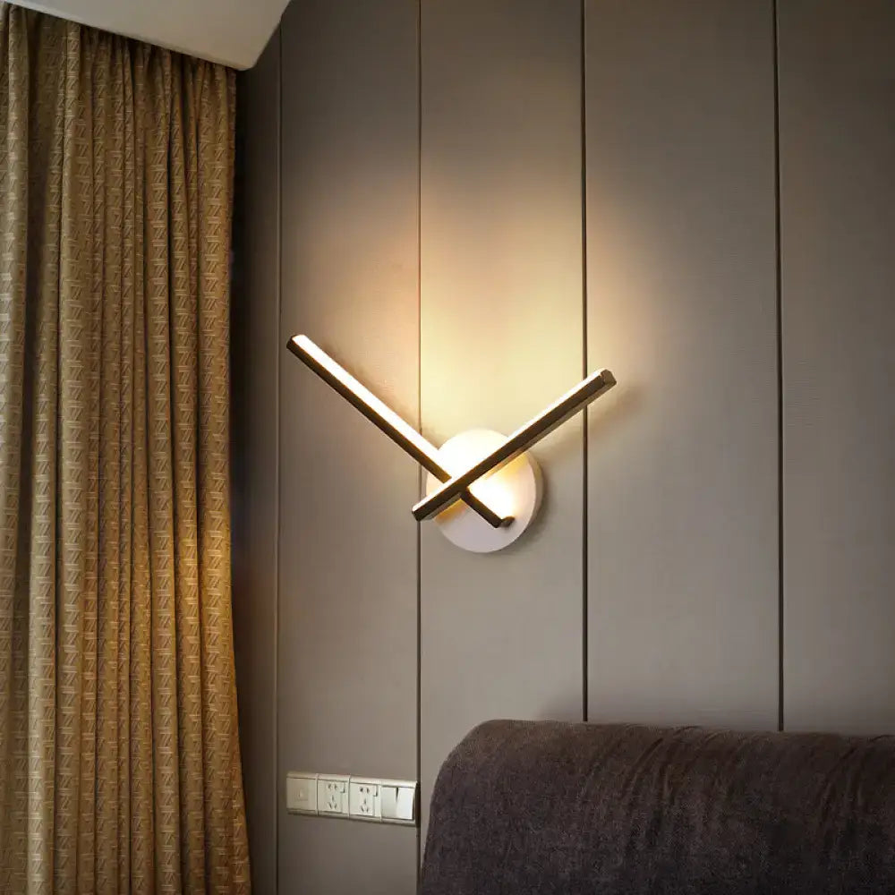 Modern gold angular wall lamp bedroom warm white light