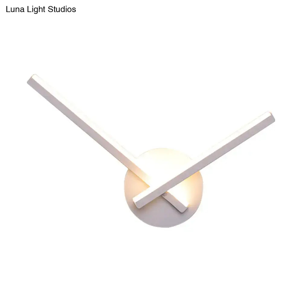 Modern gold angular wall lamp bedroom warm white light