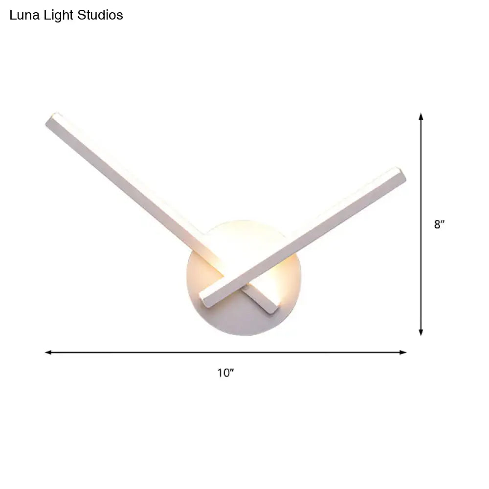Modern gold angular wall lamp bedroom warm white light