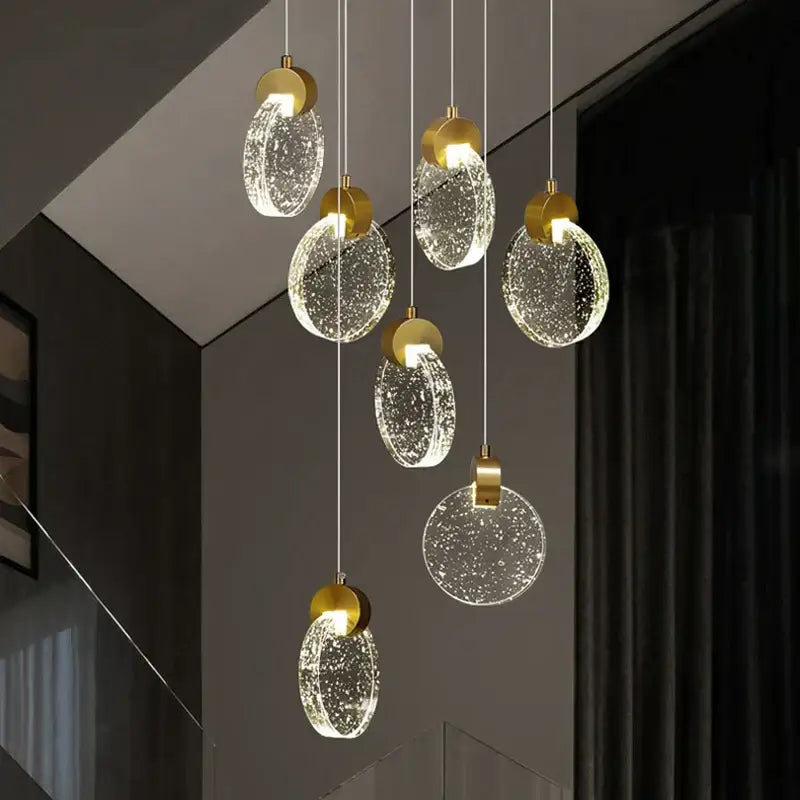 DecorBites™ Attic Crystal Chandelier for Living Room Dining Room Stair Lamp
