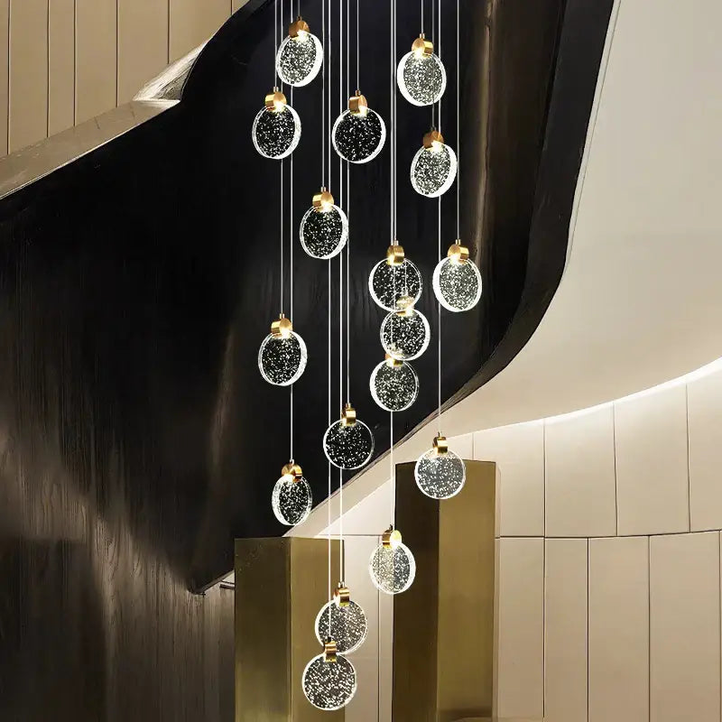 DecorBites™ Attic Crystal Chandelier for Living Room Dining Room Stair Lamp