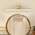 Modern gold & black antler vanity sconce light bedroom wall lamp