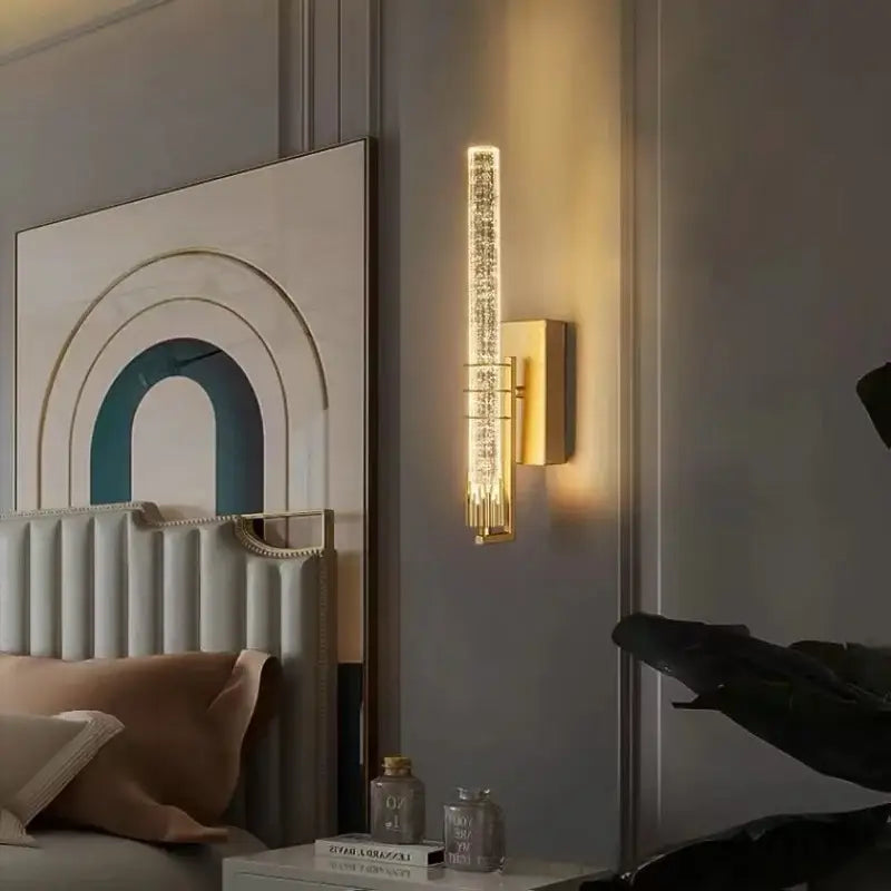 DecorBites™ Crystal LED Wall Sconce: Modern Decorative Lighting for Corridor, Bedroom, and Living Room