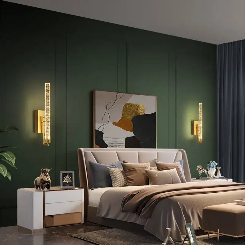 DecorBites™ Crystal LED Wall Sconce: Modern Decorative Lighting for Corridor, Bedroom, and Living Room