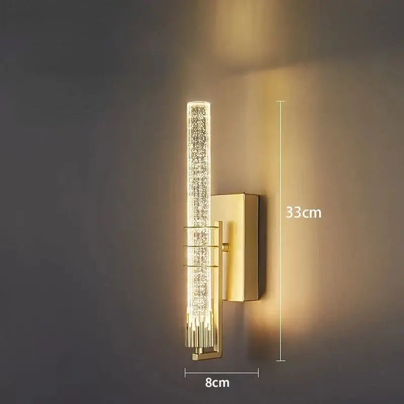 DecorBites™ Crystal LED Wall Sconce: Modern Decorative Lighting for Corridor, Bedroom, and Living Room