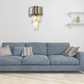 DecorBites™ Modern Tiered Crystal Sconce Light Fixture - 3 Lights, Bedroom Wall Lighting