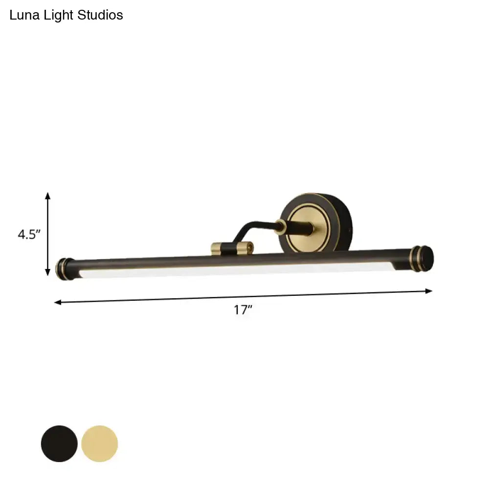 Modern gold & black led vanity light fixture bathroom wall sconce