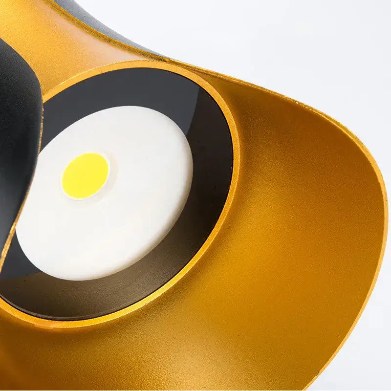 Modern gold & black led wall light garden decor sconce