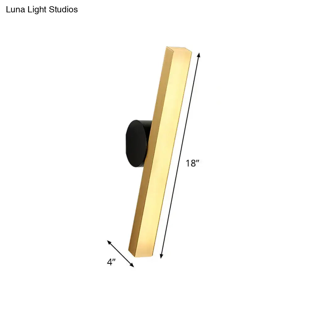 Modern gold & black led wall sconce – living room fixture width