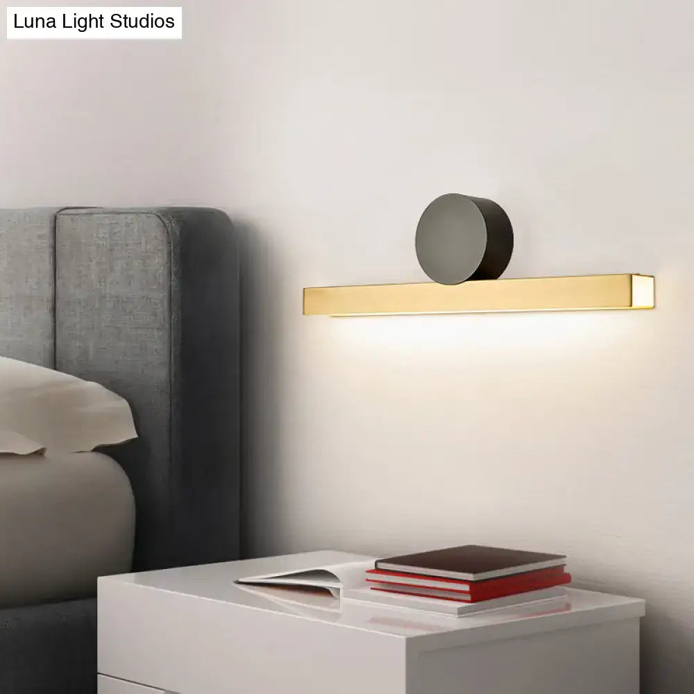 Modern gold & black led wall sconce – living room fixture width