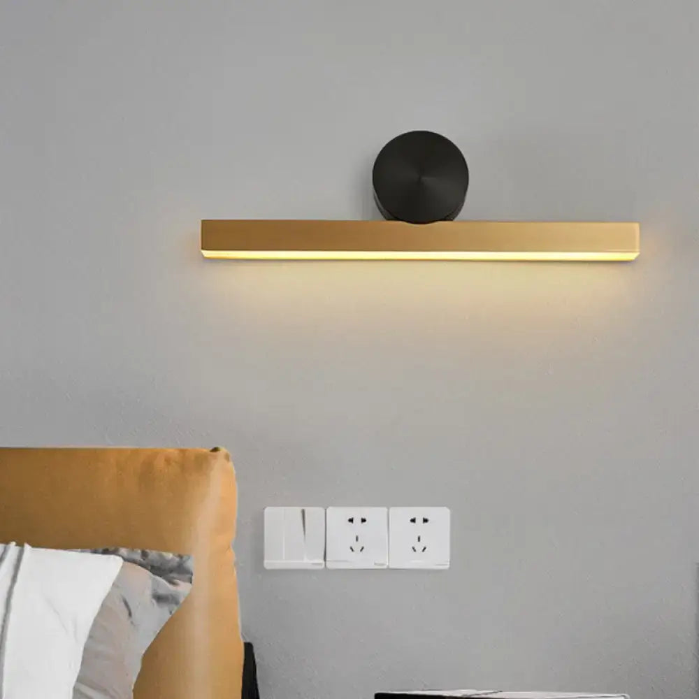 Modern gold & black led wall sconce – living room fixture width