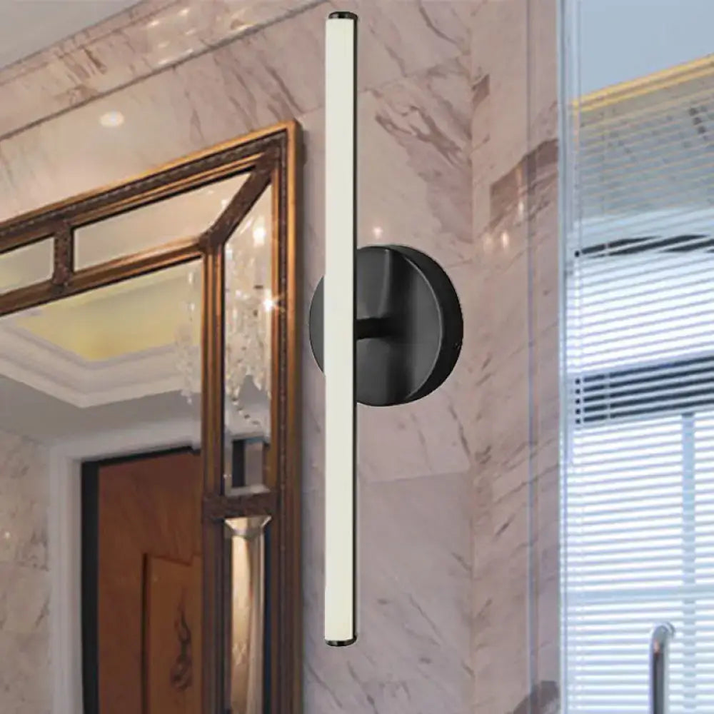 DecorBites™ Modern Gold and Black LED Wall Sconce for Bathrooms