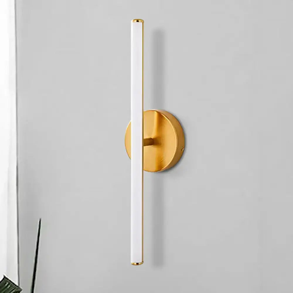 DecorBites™ Modern Gold and Black LED Wall Sconce for Bathrooms