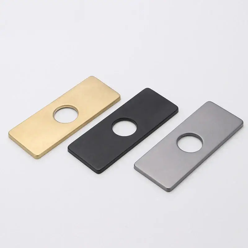 DecorBites™ 4" Hole Cover Deck Plate for Sink Faucets - Black/Gray/Gold Finishes