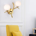 Modern gold branch wall light fixture living room sconce