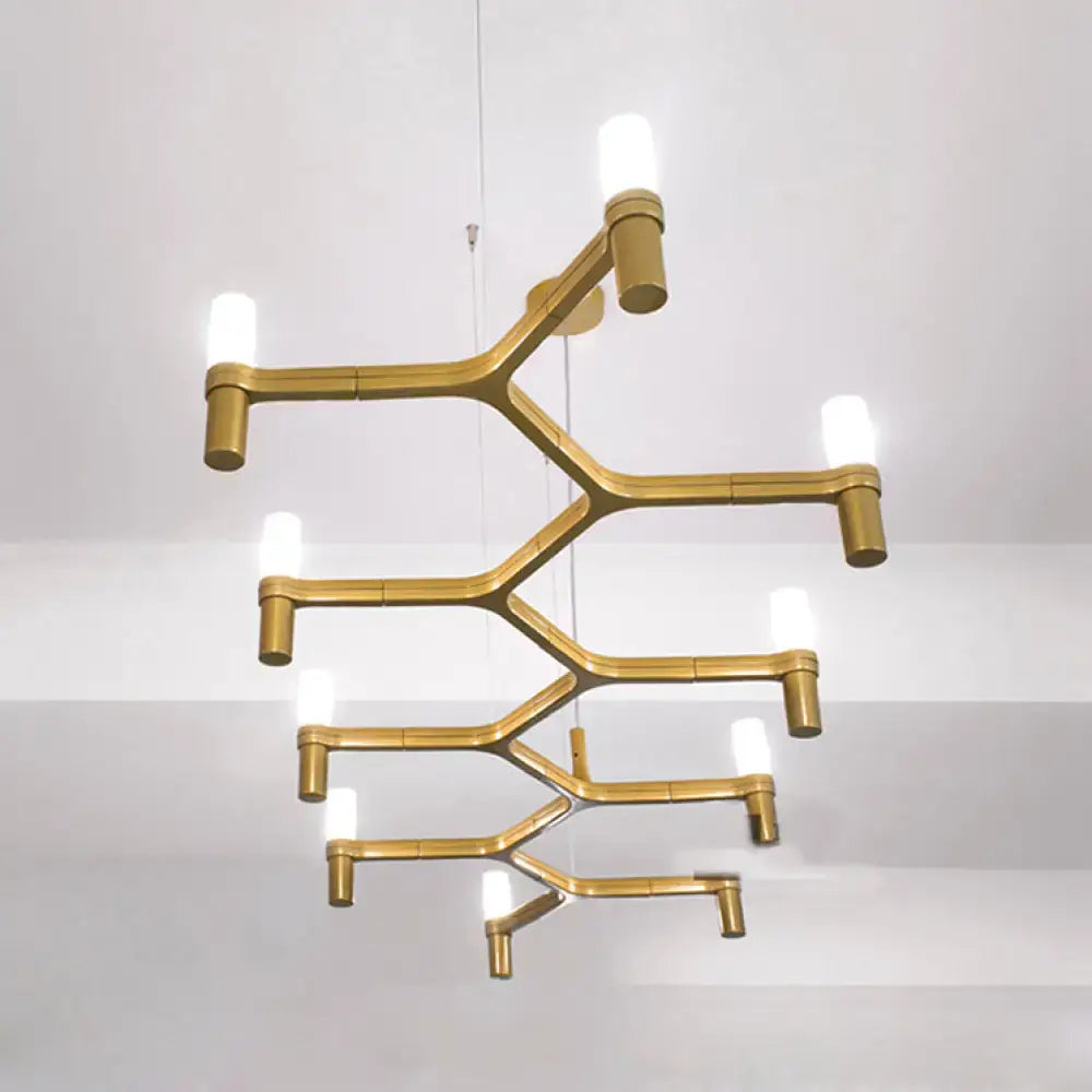 DecorBites™ Metallic Branch Island Pendant Light with 10 Bare Bulbs for Modern Dining Room