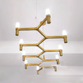 DecorBites™ Metallic Branch Island Pendant Light with 10 Bare Bulbs for Modern Dining Room