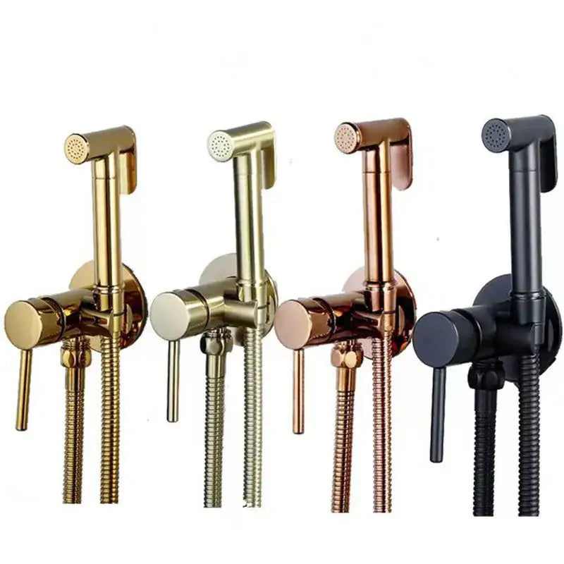 DecorBites™ Brushed Gold Toilet Bidet Sprayer Set for Stylish Bathroom Upgrade