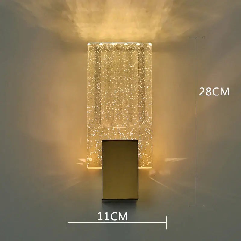Modern gold bubble crystal led wall sconces living room light