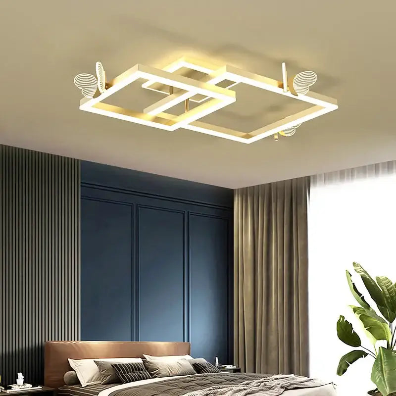 Modern gold butterfly ceiling lamp for living room