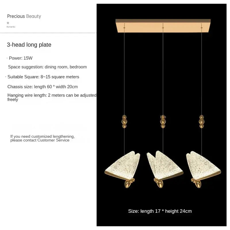 DecorBites™ Butterfly Pendant Lamps: Modern Luxury Lighting Fixtures for Staircase, Bedroom, and Aisle