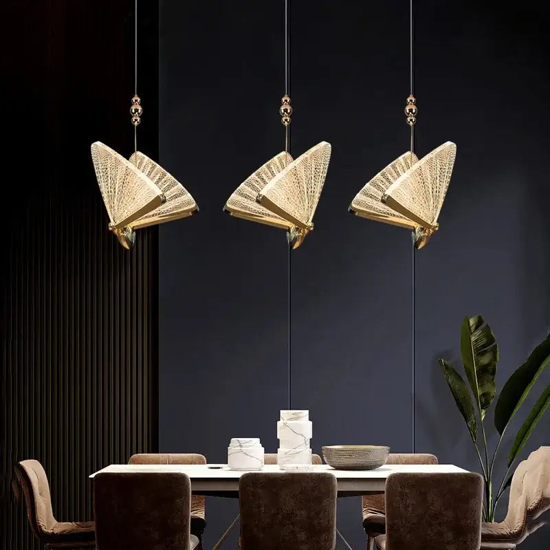 DecorBites™ Butterfly Pendant Lamps: Modern Luxury Lighting Fixtures for Staircase, Bedroom, and Aisle