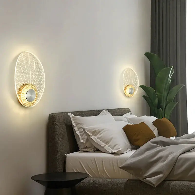 Modern gold butterfly wall lamp bedroom led sconce light