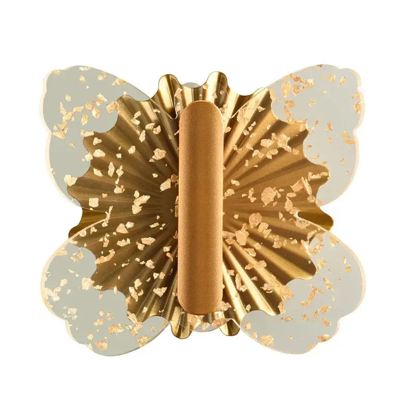 Modern gold butterfly wall lamp bedroom led sconce light