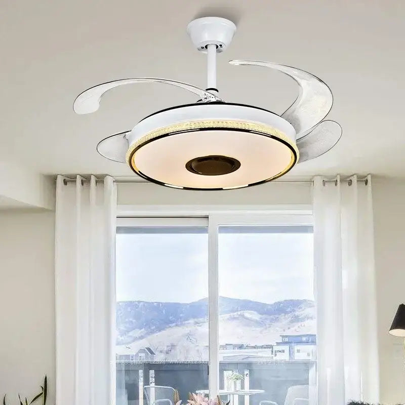 DecorBites™ 90 Modern Ceiling Fan with Bluetooth Speaker, LED Light, and Remote Control