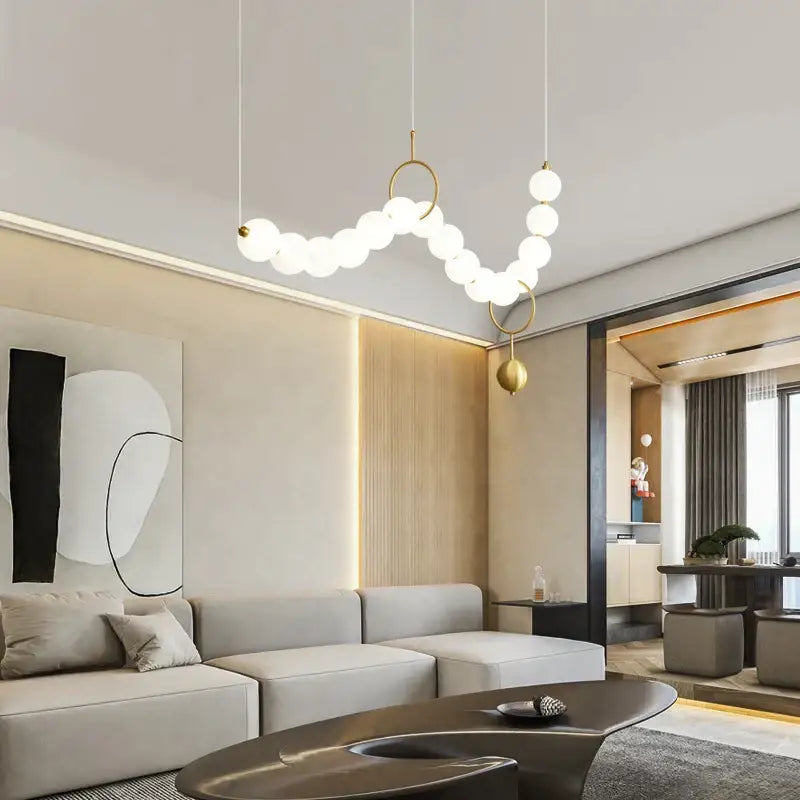 DecorBites™ Brass Full Copper Modern Chandelier Light Fixture for Stylish Living Spaces