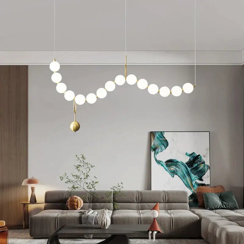 DecorBites™ Brass Full Copper Modern Chandelier Light Fixture for Stylish Living Spaces