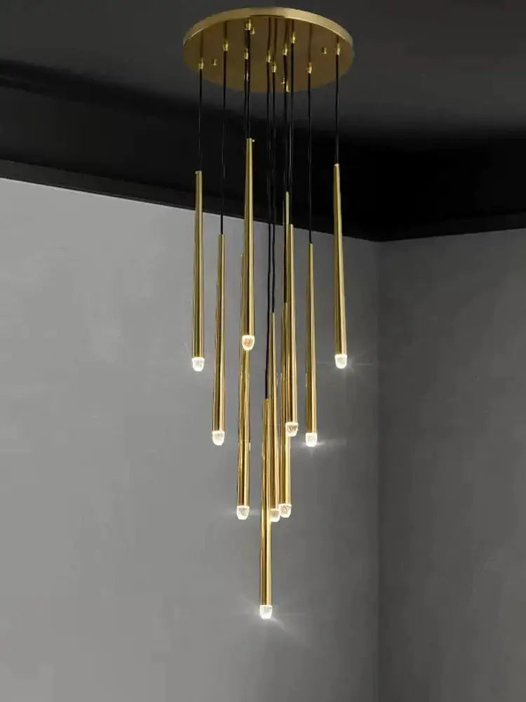 Modern gold conical led nordic chandelier dining room pendant light
