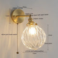 Modern gold crackled glass led wall lights bedroom sconce