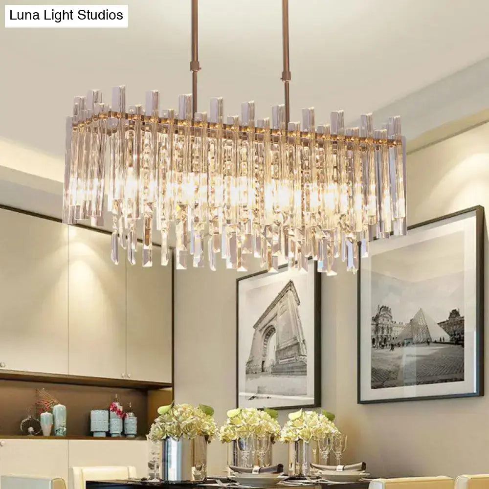 Modern gold crystal 5 light fixture dining room chandelier