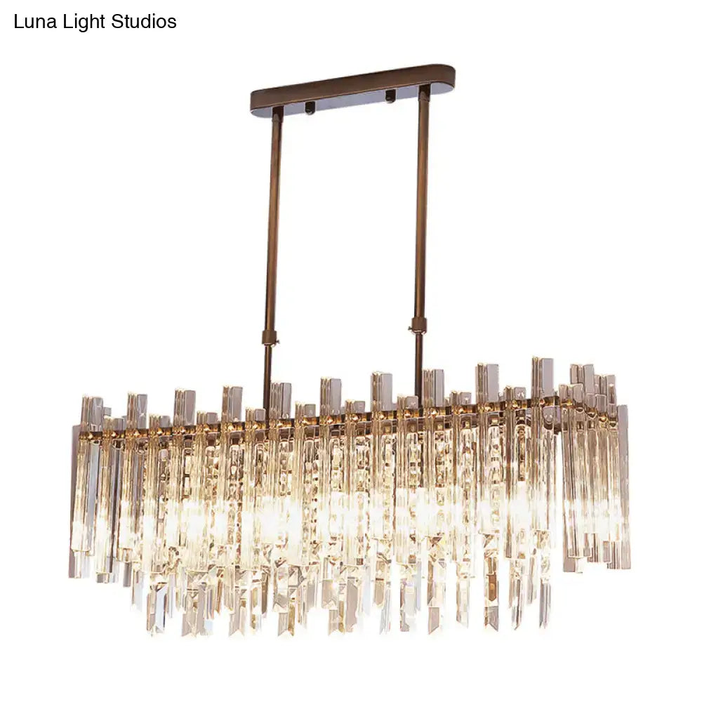 Modern gold crystal 5 light fixture dining room chandelier