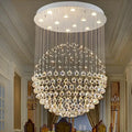 Modern gold crystal ball led chandelier for dining room