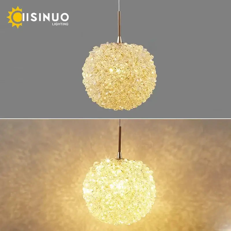 DecorBites™ Crystal Ball Pendant Chandelier for Bedroom Bar Deco