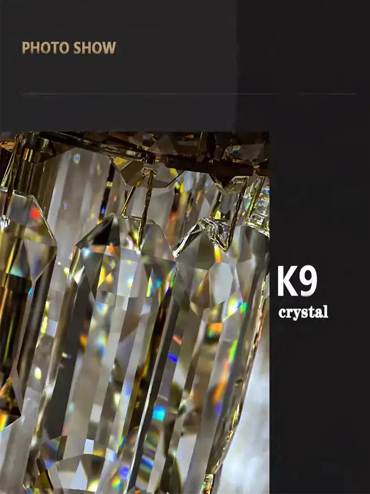 Modern gold crystal bedhead pendant light bedroom chandelier