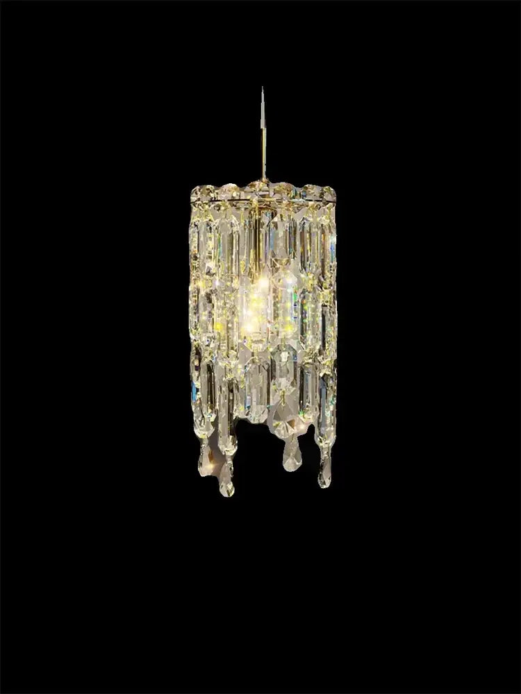 Modern gold crystal bedhead pendant light bedroom chandelier