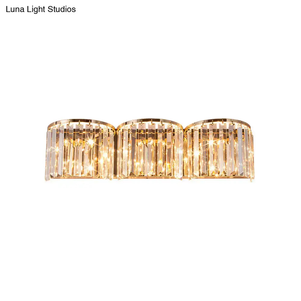 Modern gold crystal block wall light living room sconce 220v-240v