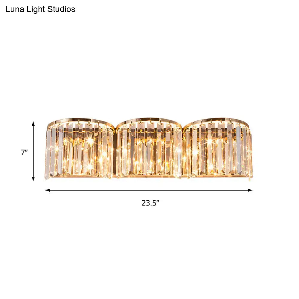 Modern gold crystal block wall light living room sconce 220v-240v