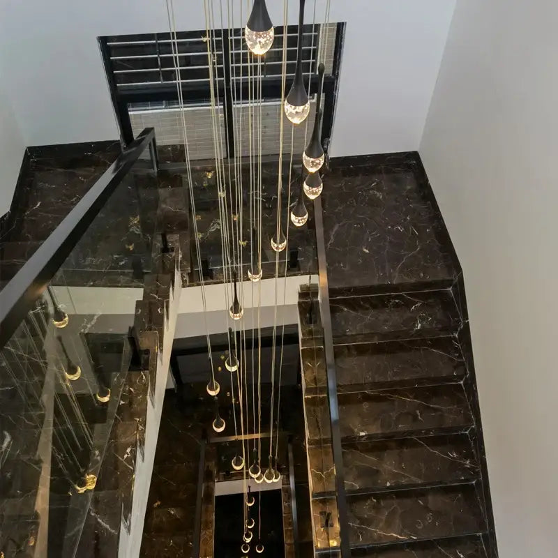 DecorBites™ Crystal Bubble Chandelier: Modern Luxury Lighting for Home, Dining, Bedroom & Stairwell