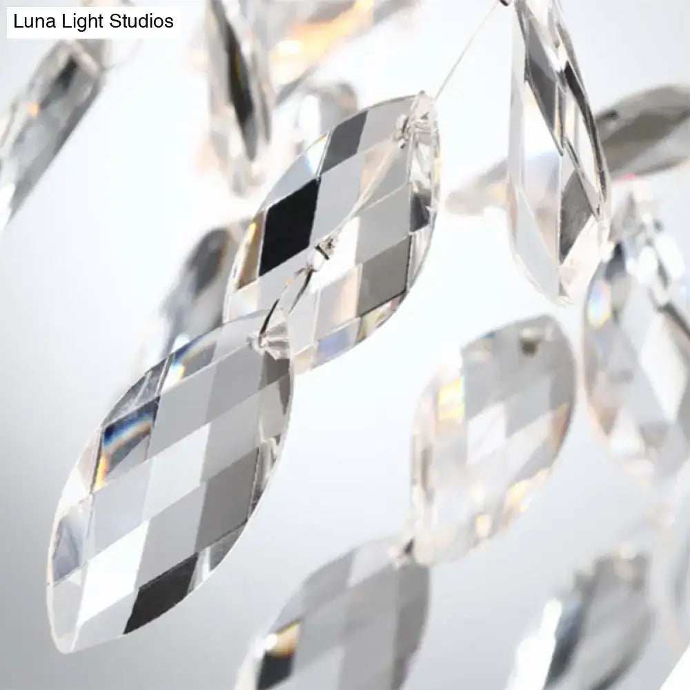 Modern gold crystal drop wall sconce living room branch light